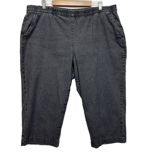 Millers Black Denim Capri Pants - Size 20