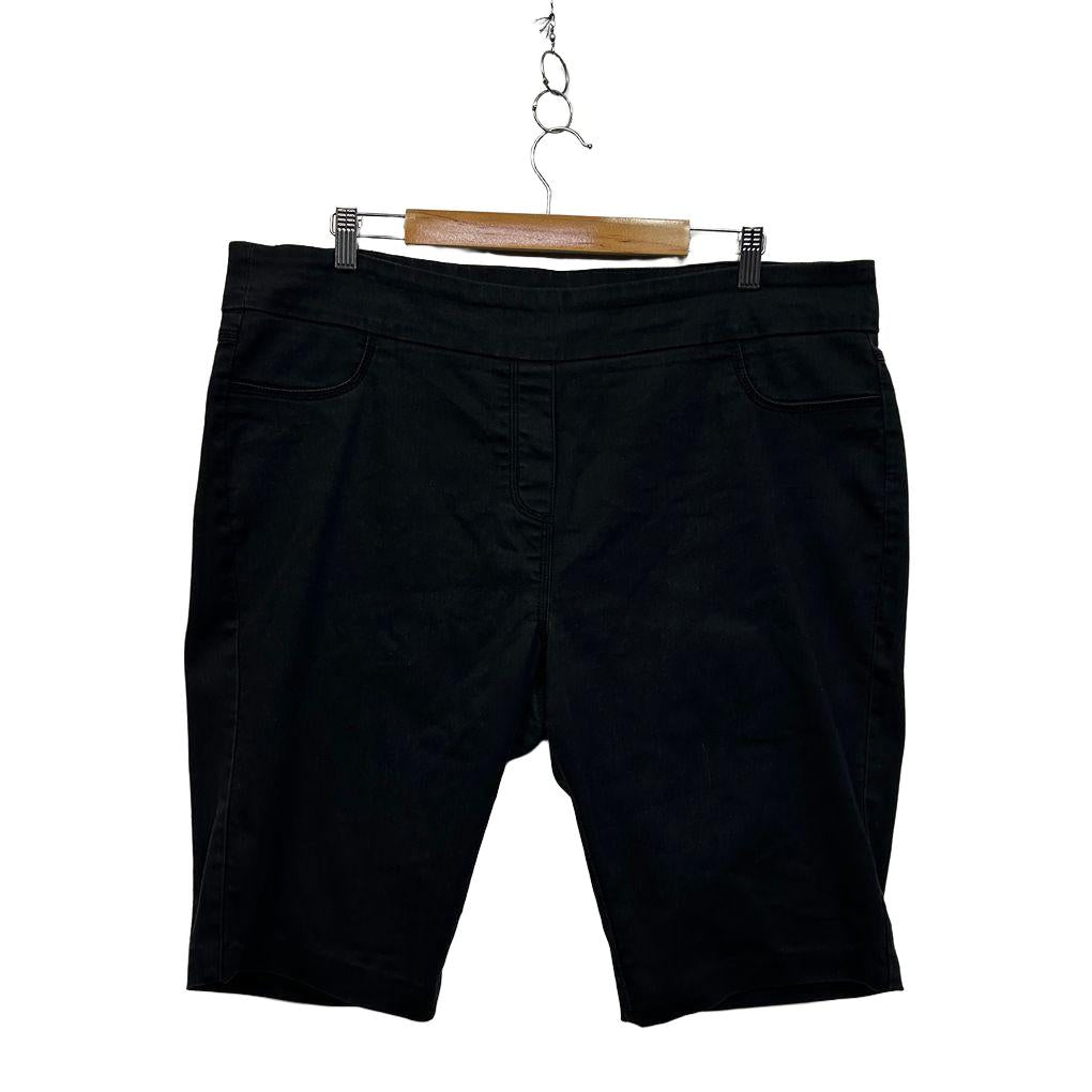 Millers Black Plus Size Cotton Shorts - Size 20