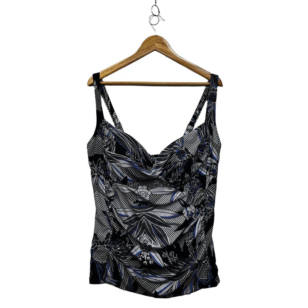 Millers Black Plus Size Swim Tankini Top - Size 22