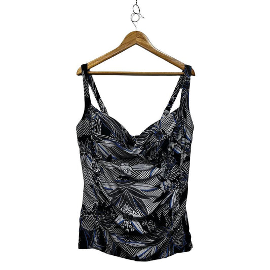 Millers Black Plus Size Swim Tankini Top - Size 22