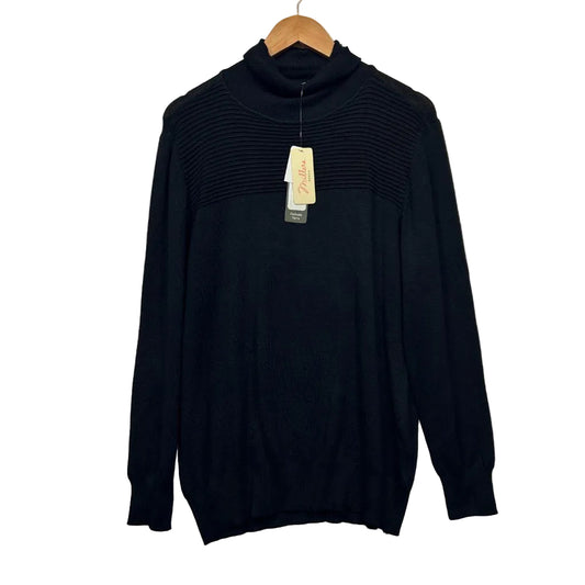 Millers Black Roll Neck Jumper - Size L