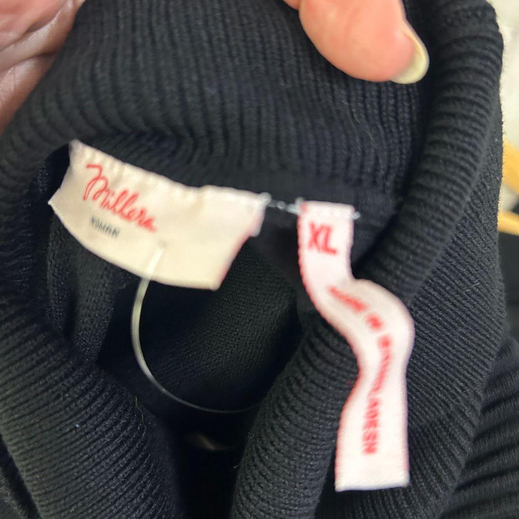 Millers Black Roll Neck Jumper - Size XL