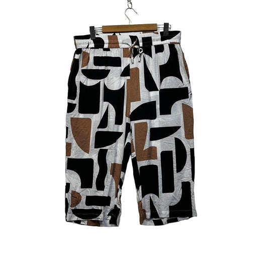 Millers Black Tan White Cropped Print Pants - Size 16