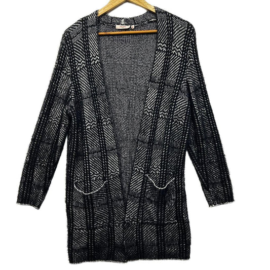 Millers Black White Check Cardigan - Size XL