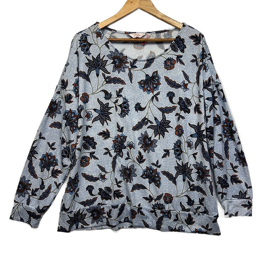 Millers Blue Floral Top - Size 22