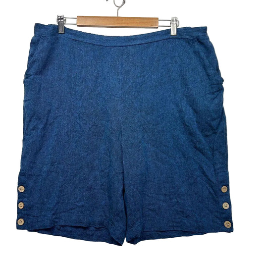 Millers Blue Linen Shorts - Size 20