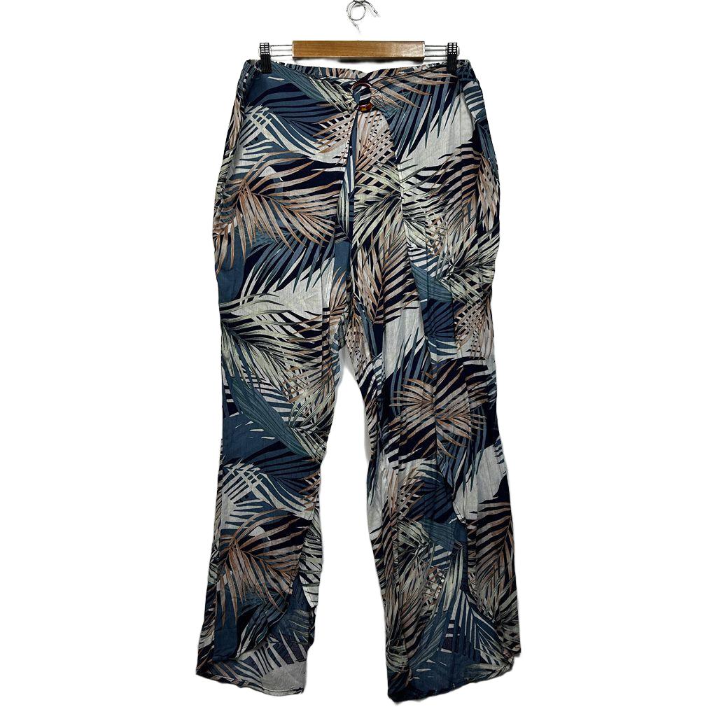 Millers Blue Palm Print Pants - Size 16