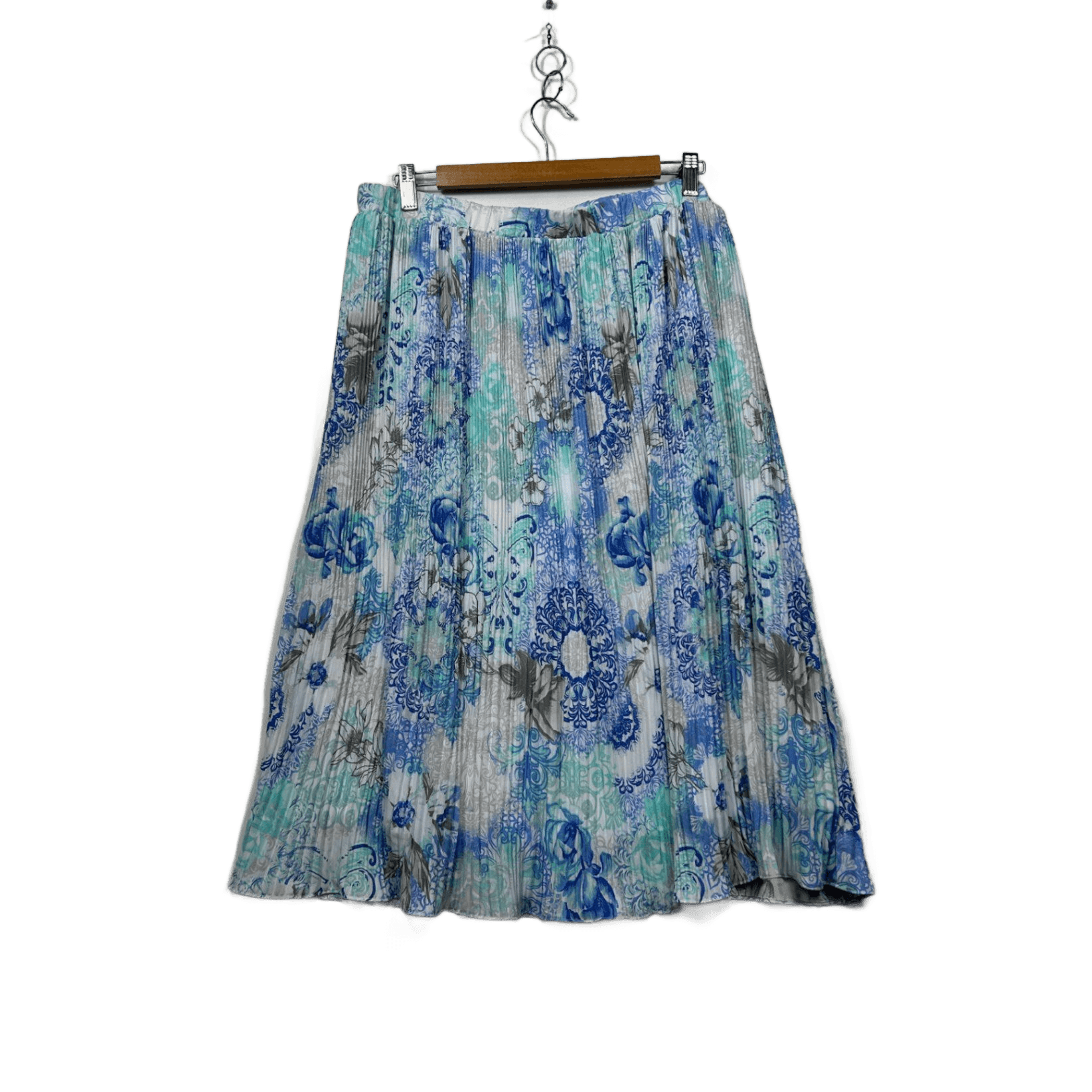 Millers Blue Pleated Midi Skirt - Size XL/16