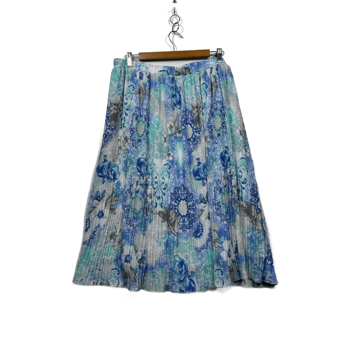 Millers Blue Pleated Midi Skirt - Size XL/16