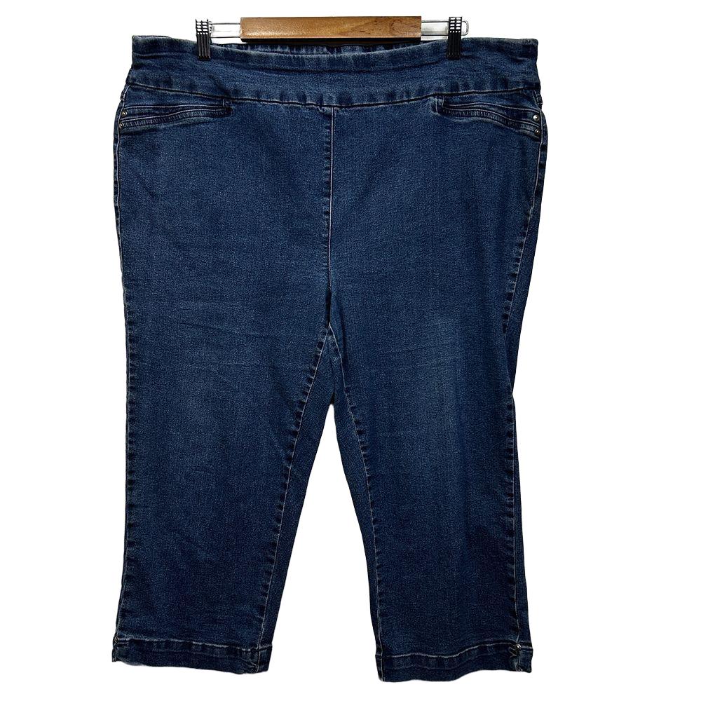 Millers Blue Plus Size Cropped Jeans - Size 22