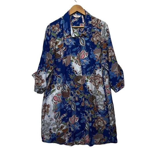 Millers Blue Plus Size Longline Shirt - Size 18