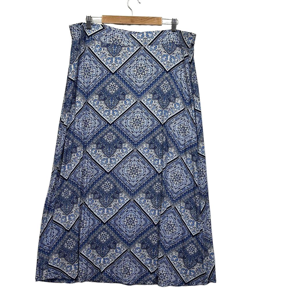Millers Blue Print Maxi Skirt - Size XXL