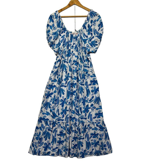 Millers Blue White Maxi Dress - Size 16