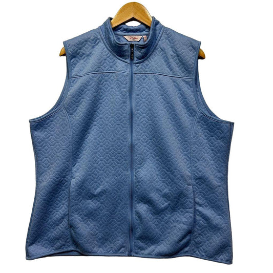 Millers Blue Zip Quillted Vest - Size 22