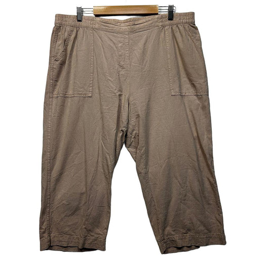 Millers Brown Plus Size Cotton Pants - Size 20