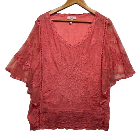 Millers Coral Cotton Top - Size 16