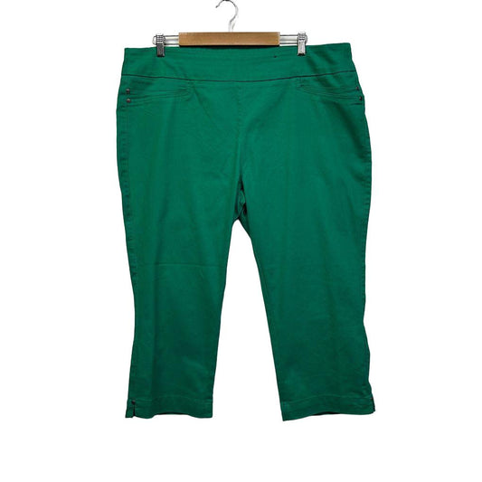 Millers Green Cotton Cropped Pants - Size 20