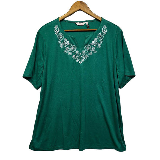 Millers Green Cotton Top - Size 22