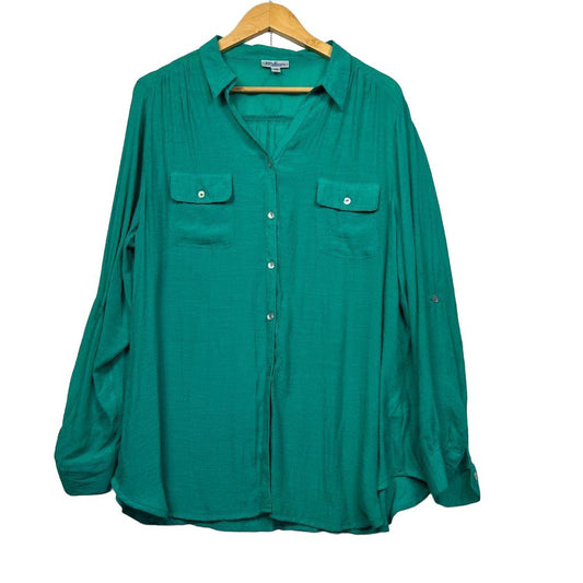 Millers Green Long Sleeve Shirt - Size 18