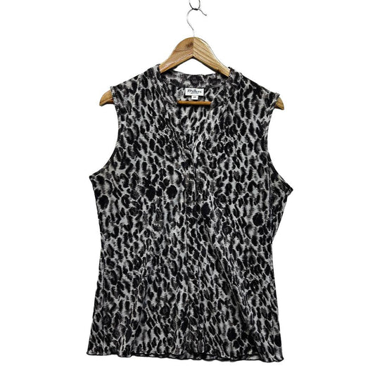 Millers Grey Plus Size Animal Print Sleeveless Top - Size 18