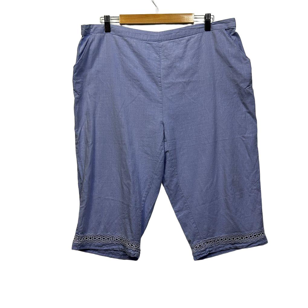 Millers Lilac Plus Size Cotton Capri Cropped Pants - Size 20