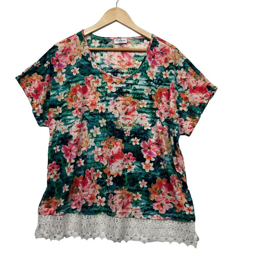 Millers Multicolour Floral Top - Size 18