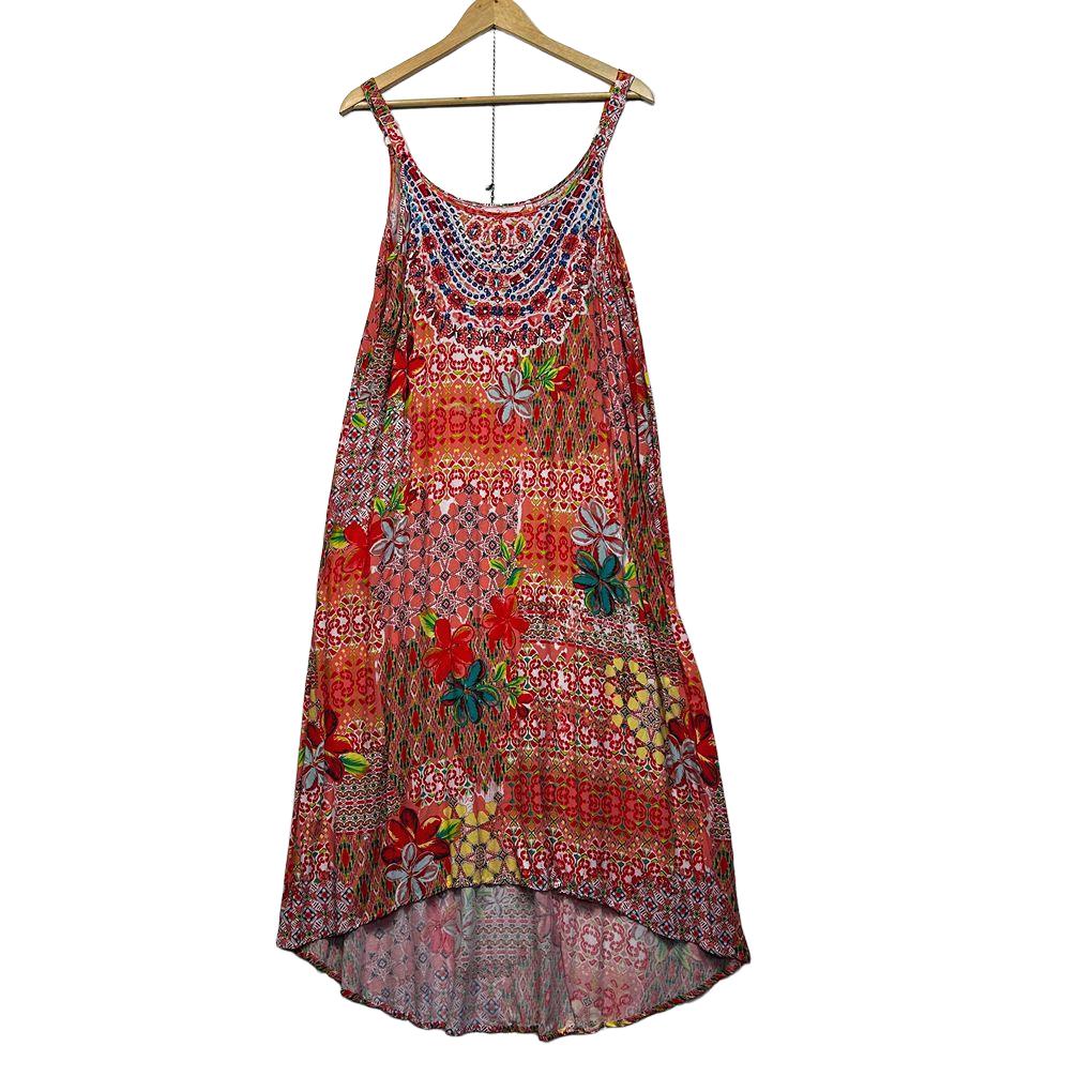 Millers Multicoloured Beaded Maxi Dress - Size 16