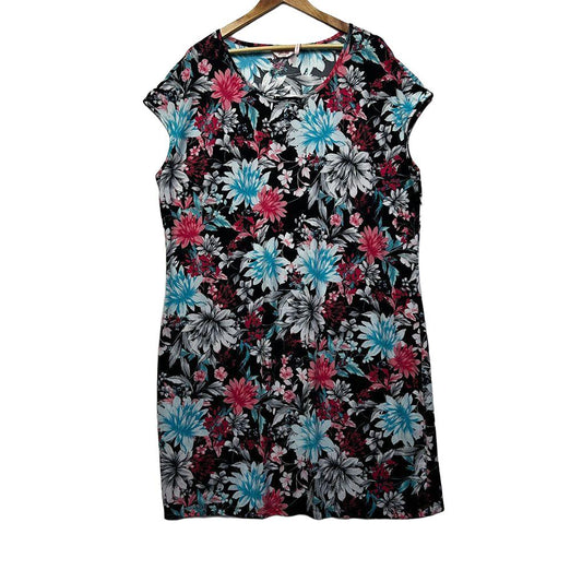 Millers Multicoloured Cap Sleeve Floral Dress - Size 22
