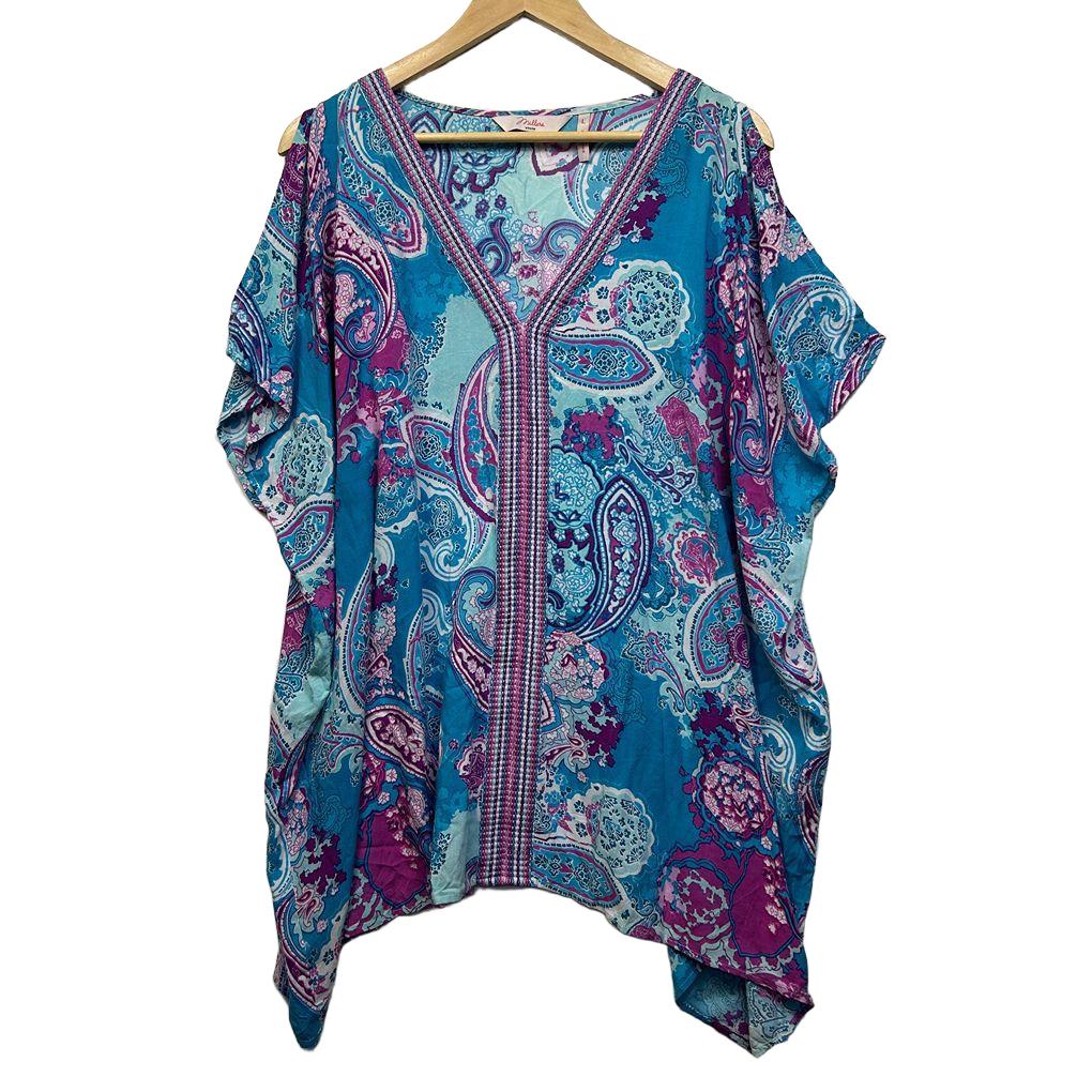 Millers Multicoloured Kaftan Top - Size 18