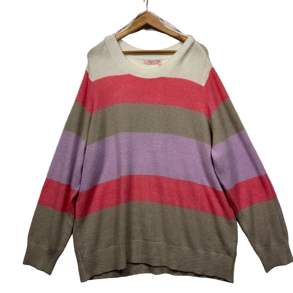 Millers Multicoloured Stripe Jumper - Size 2XL