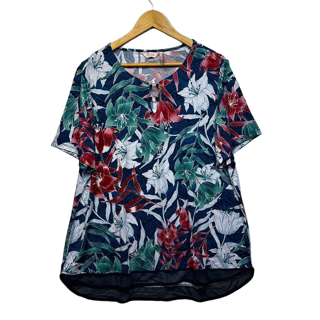 Millers Navy Floral Plus Size Top - Size 22
