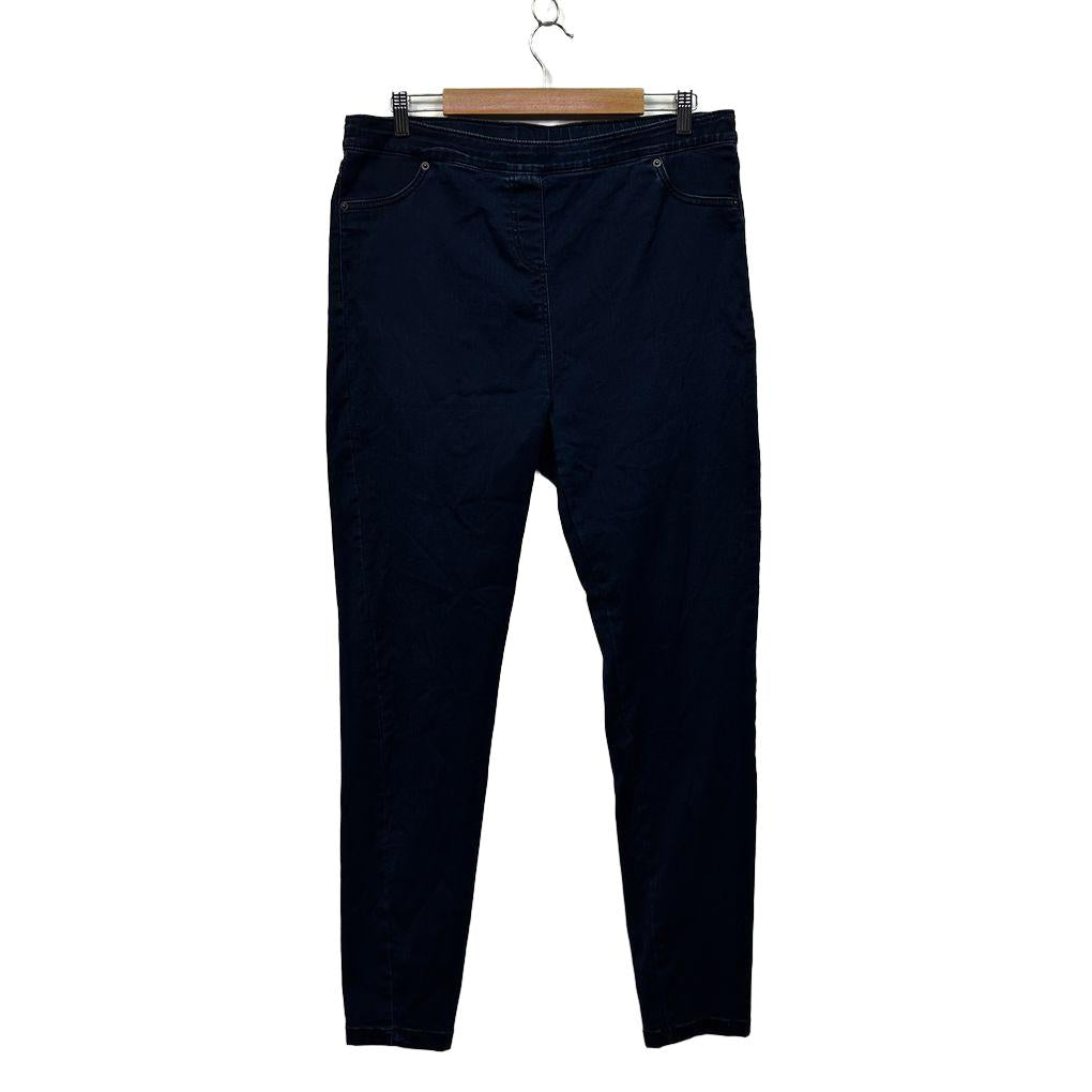 Millers Navy Plus Size Denim Pull On Jeans - Size 18