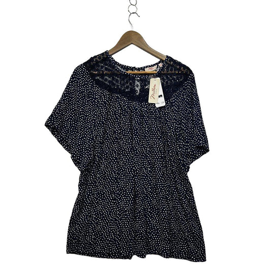 Millers Navy Plus Size Polka Dot Top - Size 20