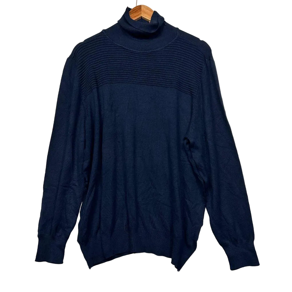 Millers Navy Roll Neck Jumper - Size XXL