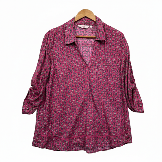 Millers Pink Paisley Print Shirt - Back View