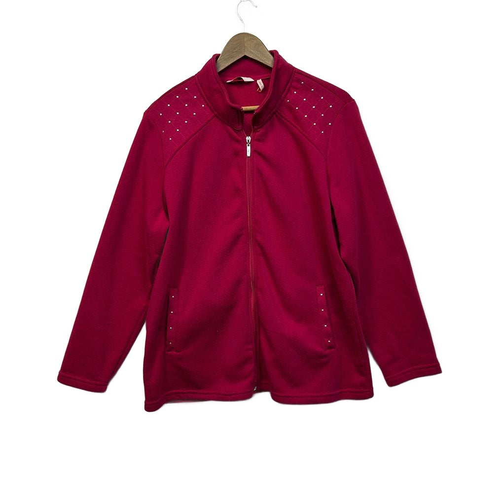 Millers Pink Cotton Zip Up Jumper- Size 18