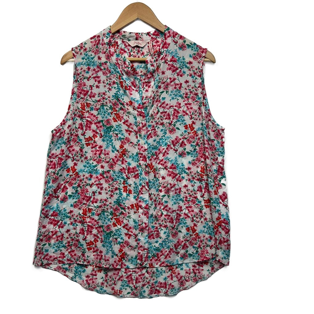 Millers Pink Floral Sleeveless Top - Size 16