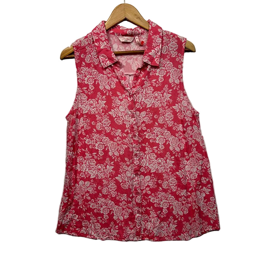 Millers Pink Floral Sleeveless Top - Size 16