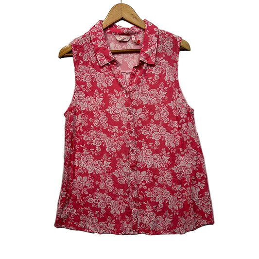Millers Pink Floral Sleeveless Top - Size 16
