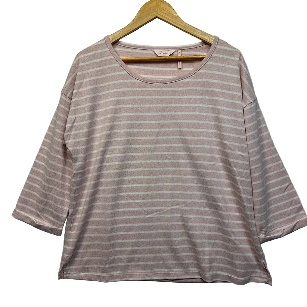 Millers Pink Stripe Top - Size 16