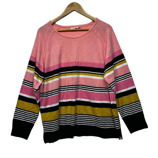 Millers Pink Striped Jumper - Size XXL