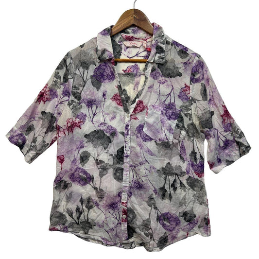 Millers Purple Cotton Top - Size 14