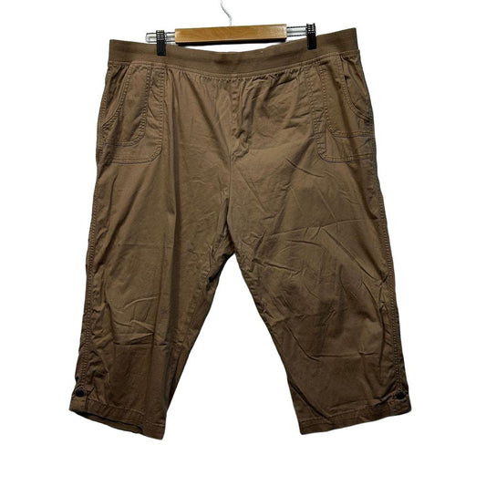 Millers Tan Plus Size Cotton Capri Pants - Size 20