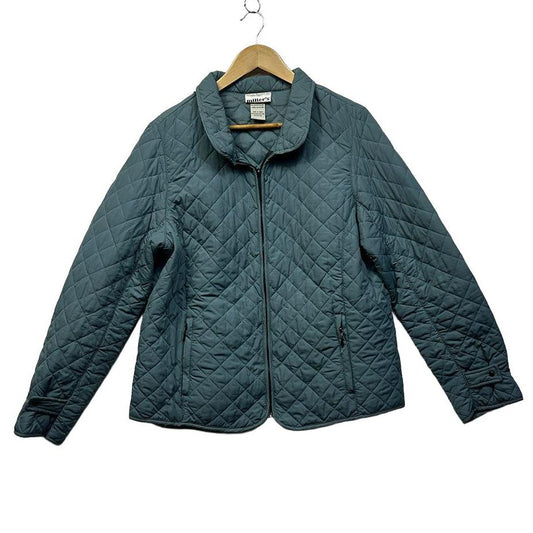 Millers Teal Quilted Jacket - Size 18