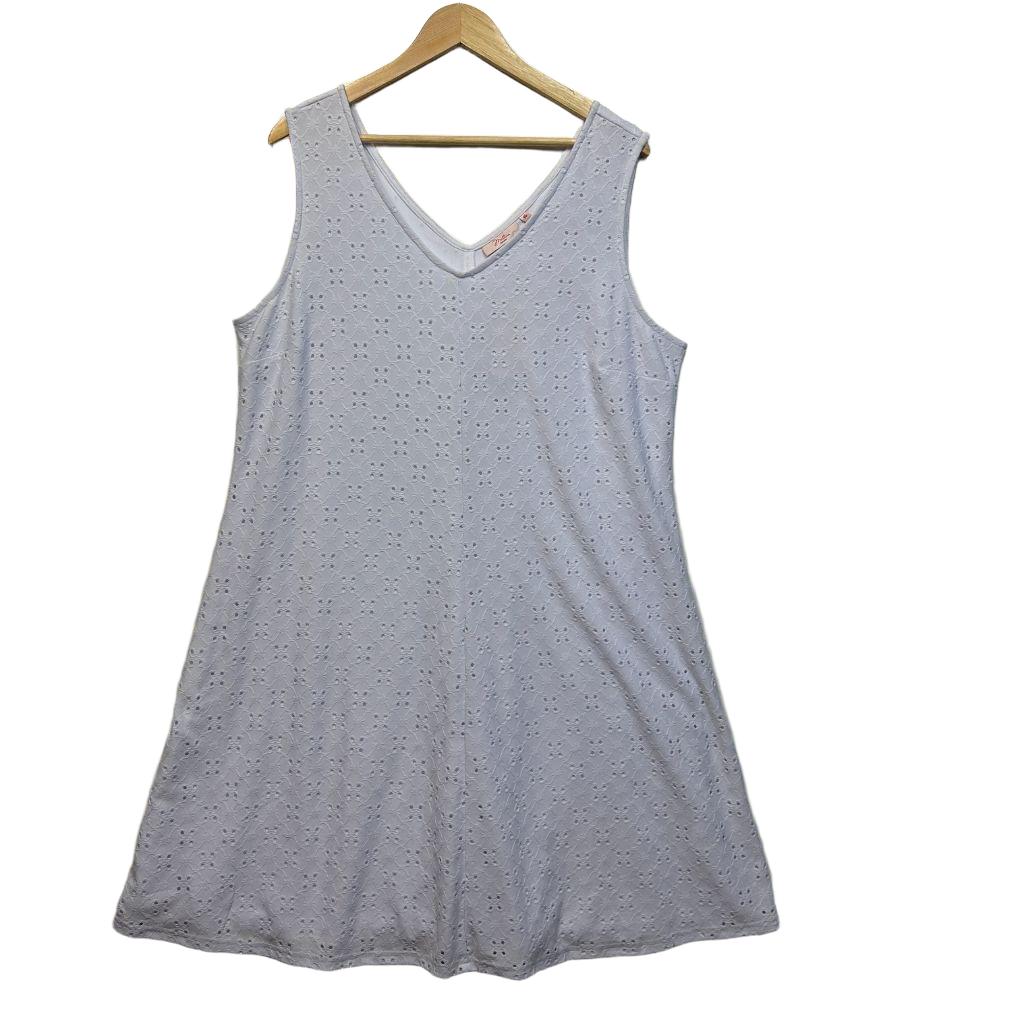Millers White Broderie Dress - Size 16