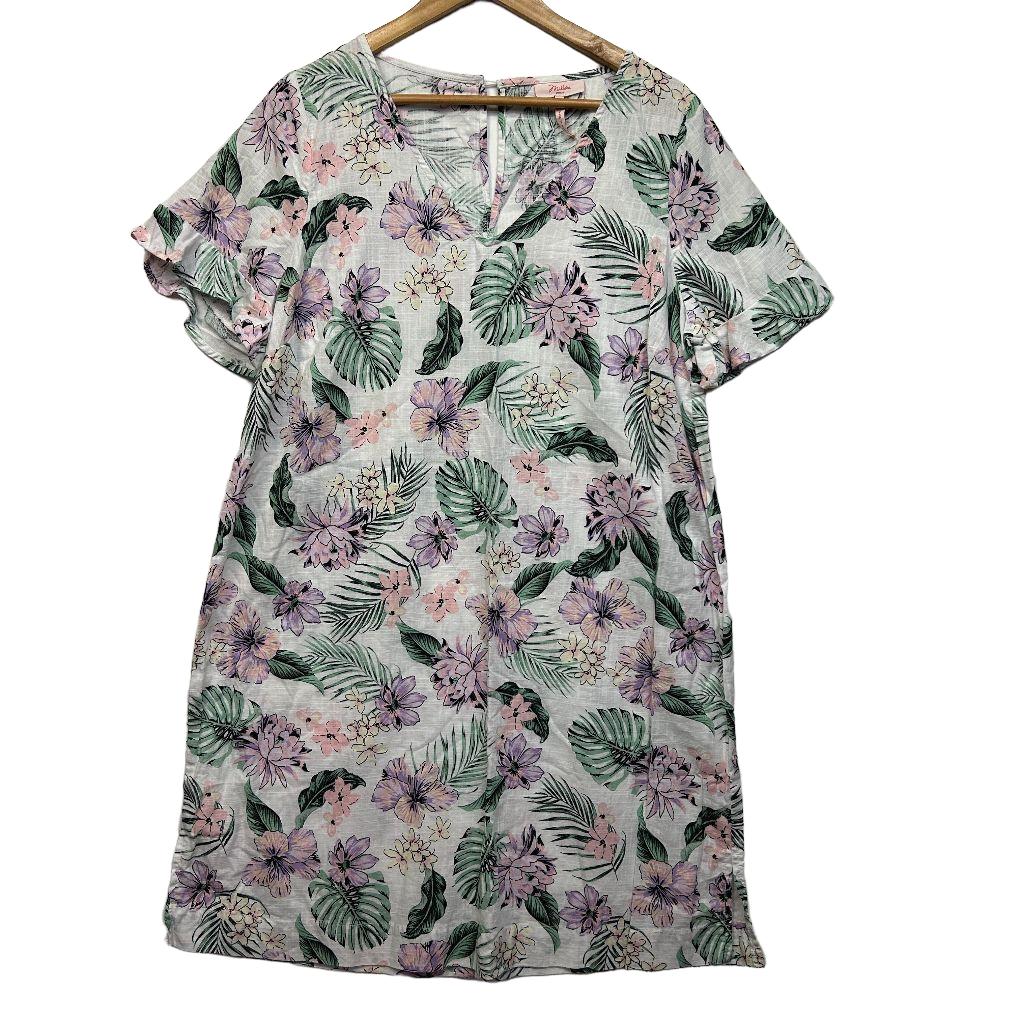 Millers White Multicoloured Dress - Size 16