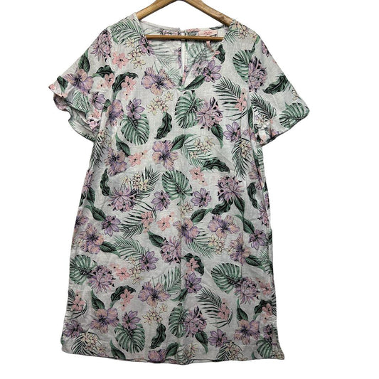 Millers White Multicoloured Dress - Size 16
