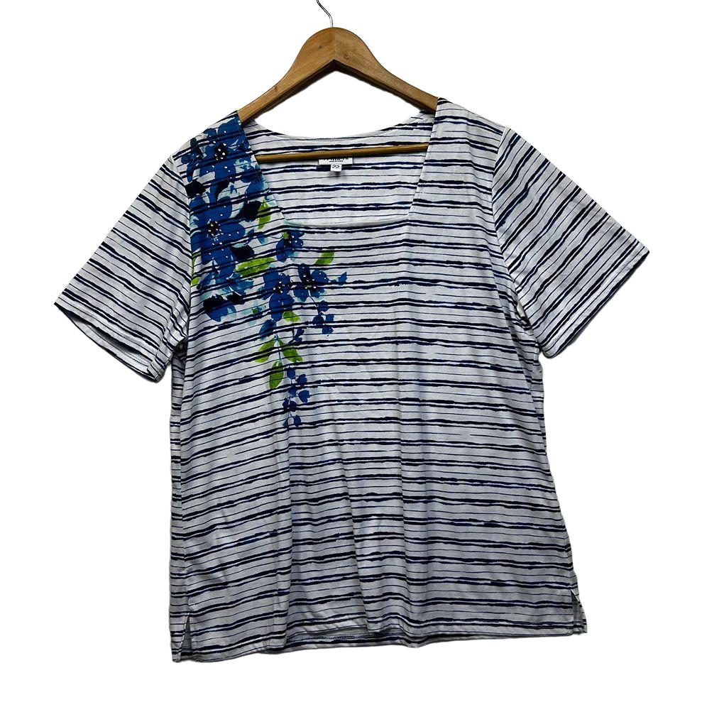 Millers White Plus Size Cotton Top - Size 22