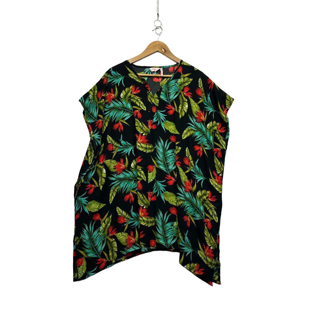 Millers Woman Dark Tropical Print Top - Size 16