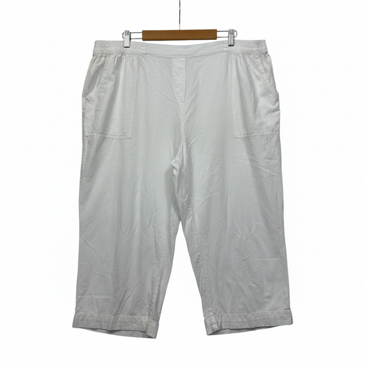 Millers Woman White Crop Pants - Size 22